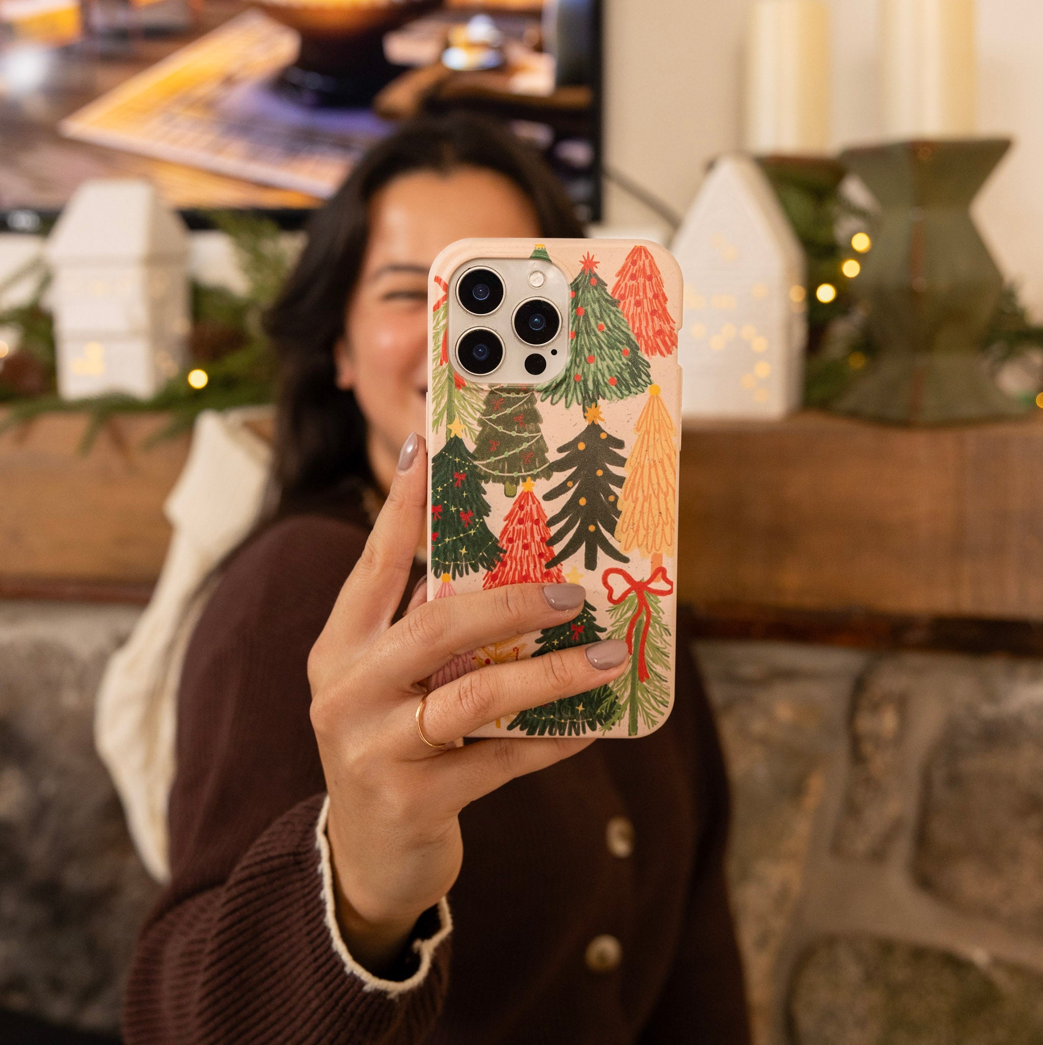 Seashell Festive Trees iPhone 14 Plus Case - image 2