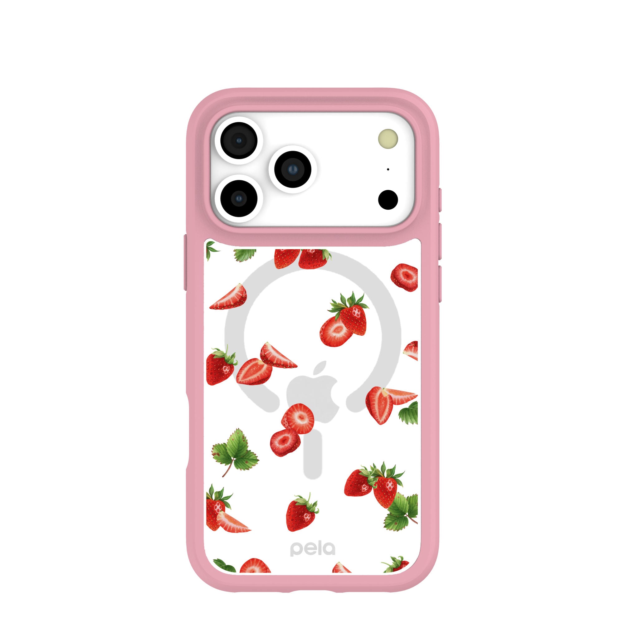 Clear Berry Pink iPhone 17 Pro Max Case With Petal Pink Ridge (MagSafe included)
