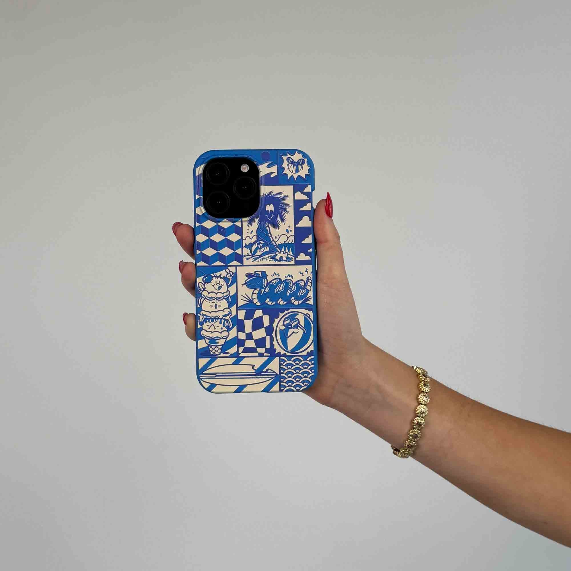 Electric Blue Summer Blues iPhone 13 Mini Case - image 2