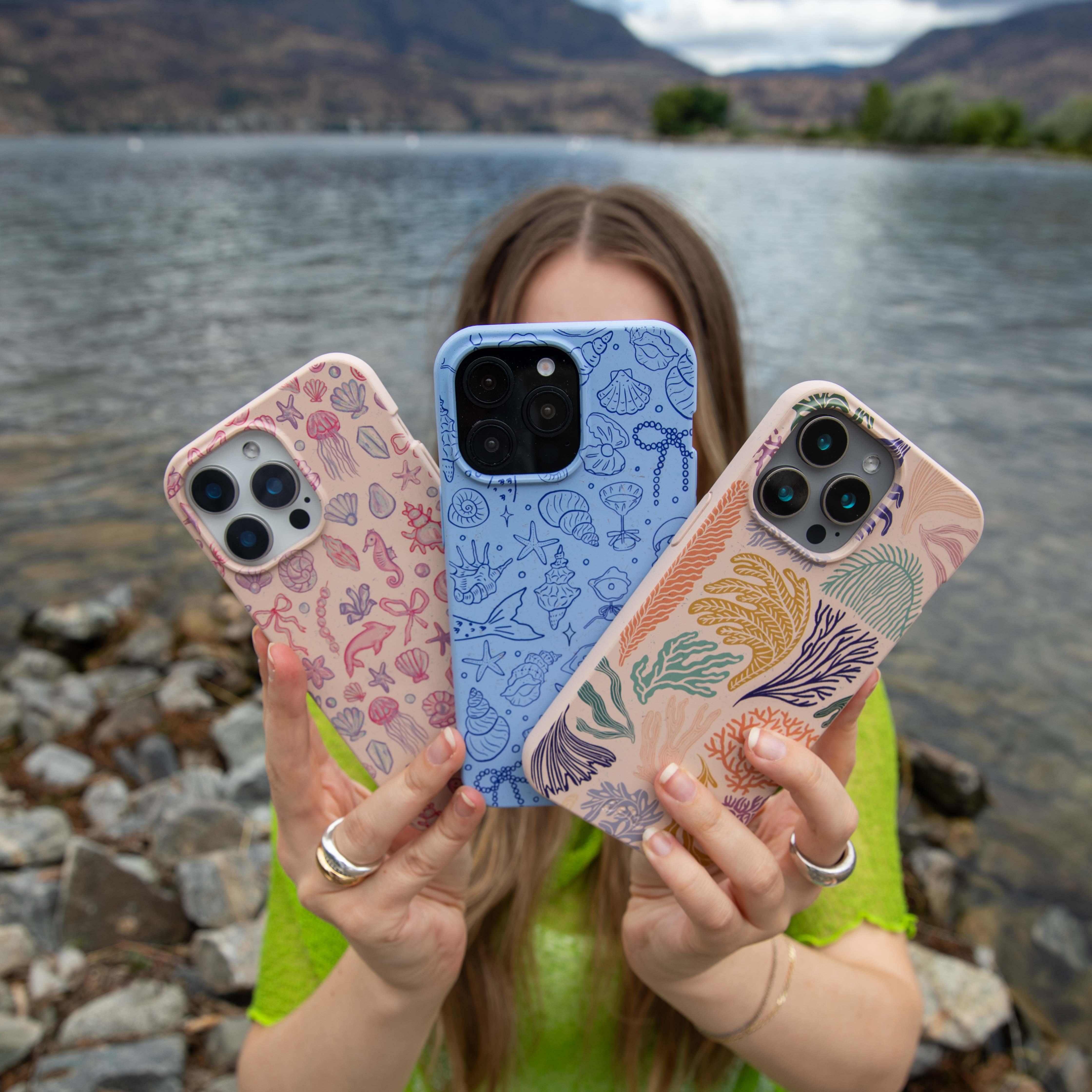 Powder Blue Ocean Charms iPhone 15 Pro Max Case - image 3