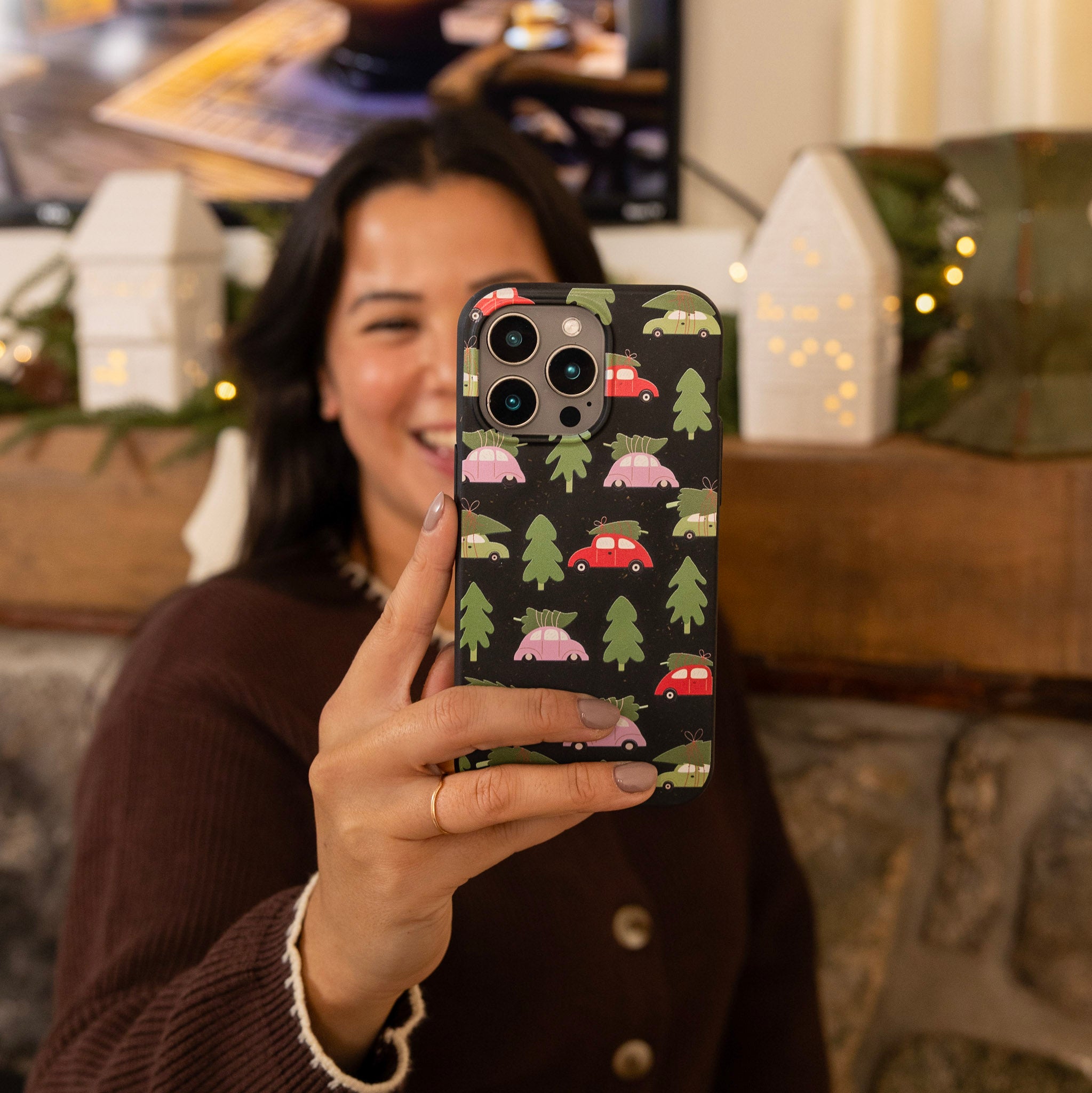 Black Holiday Caravan iPhone 14 Plus Case - image 2