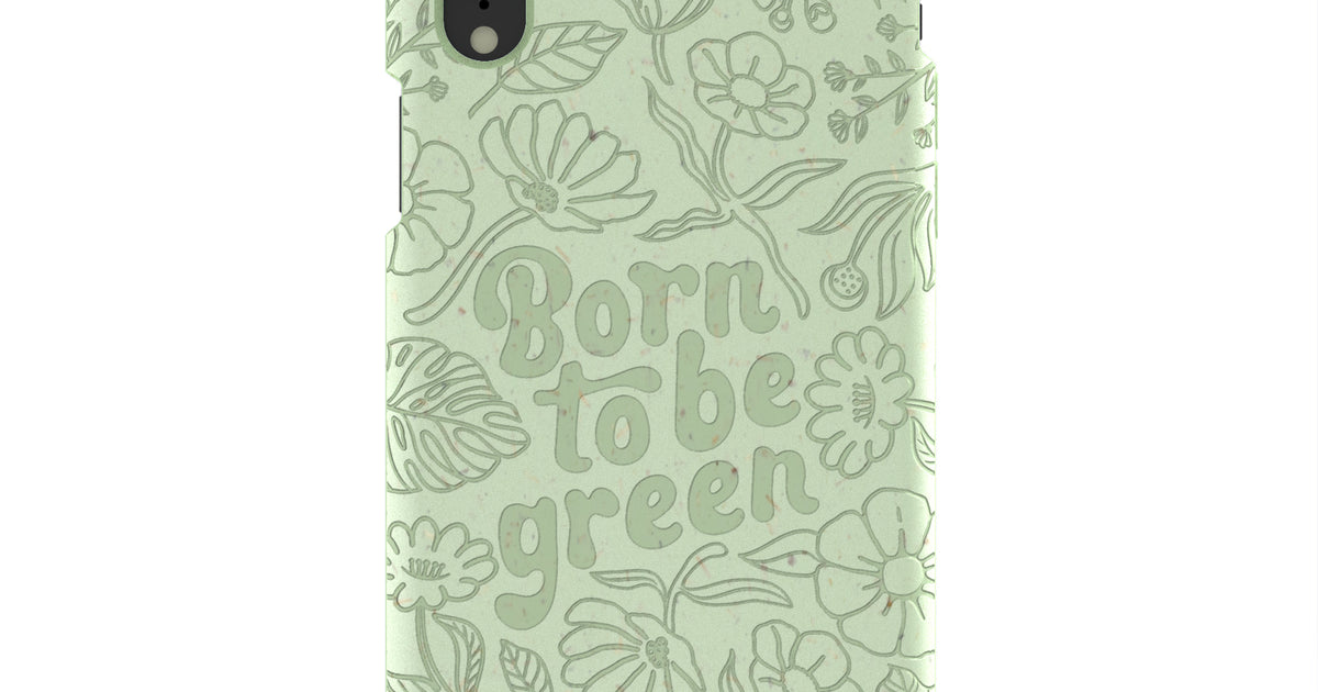 Sage Green Born to be green iPhone XR Case Pela Case