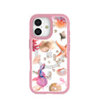 Clear Aqua Dreams iPhone 17 Case With Petal Pink Ridge (MagSafe included)