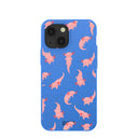 Electric Blue Axolotls iPhone 13 Mini Case