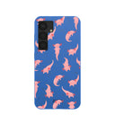 Electric Blue Axolotls Samsung Galaxy S25 Case