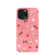 Bubblegum Pink Bees n Berries iPhone 13 Pro Max Case