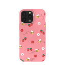 Bubblegum Pink Bees n Berries iPhone 13 Pro Max Case