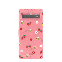 Bubblegum Pink Bees n Berries Google Pixel 7a Case
