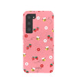 Bubblegum Pink Bees n Berries Samsung Galaxy S23 Case
