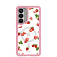 Clear Berry Pink Samsung Galaxy S26+(Plus) Case With Petal Pink Ridge (Magnetic Charging included)