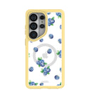 Clear Blueberry Pop Samsung Galaxy S26 Ultra Case With Sunbeam Ridge (Magnetic Charging included)