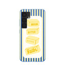Electric Blue Butter Bars Samsung Galaxy S25 Case