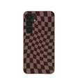 Chocolate Brown Cafe Check Samsung Galaxy S25+(Plus) Case