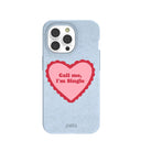 Powder Blue Call Me iPhone 14 Pro Case