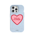 Powder Blue Call Me iPhone 15 Pro Case