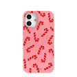 Bubblegum Pink Candy Cane Chaos iPhone 16 Plus Case