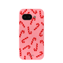 Bubblegum Pink Candy Cane Chaos Google Pixel 9a Case