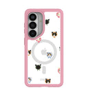 Clear Cat Couture Samsung Galaxy S26 Case With Petal Pink Ridge (Magnetic Charging included)