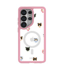 Clear Cat Couture Samsung Galaxy S26 Ultra Case With Petal Pink Ridge (Magnetic Charging included)