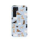 Powder Blue Chihuahua Charms Samsung Galaxy S25 Case