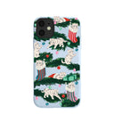 Powder Blue Christmas Kittens iPhone 11 Case