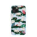 Powder Blue Christmas Kittens iPhone 13 Mini Case