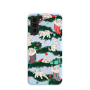 Powder Blue Christmas Kittens Samsung Galaxy S21 Case