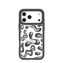 Clear Chrome Doodles iPhone 17 Pro Max Case With Noir Ridge (MagSafe included)