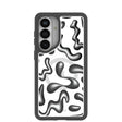 Clear Chrome Doodles Samsung Galaxy S26+(Plus) Case With Noir Ridge (Magnetic Charging included)