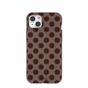 Chocolate Brown Cocoa Sprinkle iPhone 15 Plus Case