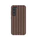 Chocolate Brown Cocoa Stripes Samsung Galaxy S23 Case