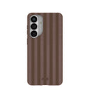 Chocolate Brown Cocoa Stripes Samsung Galaxy S26+(Plus) Case