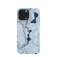 Powder Blue Contour Lines iPhone 13 Pro Max Case