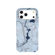Powder Blue Contour Lines iPhone 17 Pro Max Case