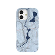 Powder Blue Contour Lines iPhone 17 Case