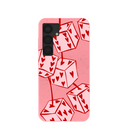 Bubblegum Pink Dicey Cherries Samsung Galaxy S25 Case