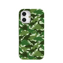 Sage Green Dino Camo iPhone 16 Case