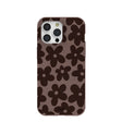 Chocolate Brown Earthy Blooms iPhone 15 Pro Max Case