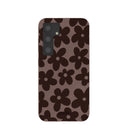 Chocolate Brown Earthy Blooms Samsung Galaxy S24 Case