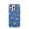 Electric Blue Fancy Frogs iPhone 16 Pro Max Case