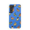 Electric Blue Fancy Frogs Samsung Galaxy S24 Case