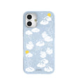 Powder Blue Fluffy Flower iPhone 16 Plus Case