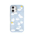 Powder Blue Fluffy Flower iPhone 16 Case