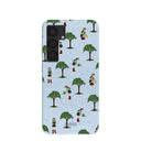 Powder Blue Gardening Girl Samsung Galaxy S25 Case