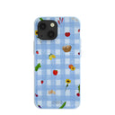 Powder Blue Gingham Farmhouse iPhone 13 Mini Case