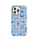 Powder Blue Gingham Farmhouse iPhone 14 Pro Case