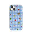 Powder Blue Gingham Farmhouse iPhone 15 Case