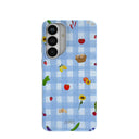Powder Blue Gingham Farmhouse Samsung Galaxy S26+(Plus) Case
