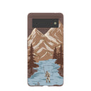 Chocolate Brown Gone Fishing Google Pixel 6 Case