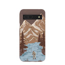 Chocolate Brown Gone Fishing Google Pixel 8a Case
